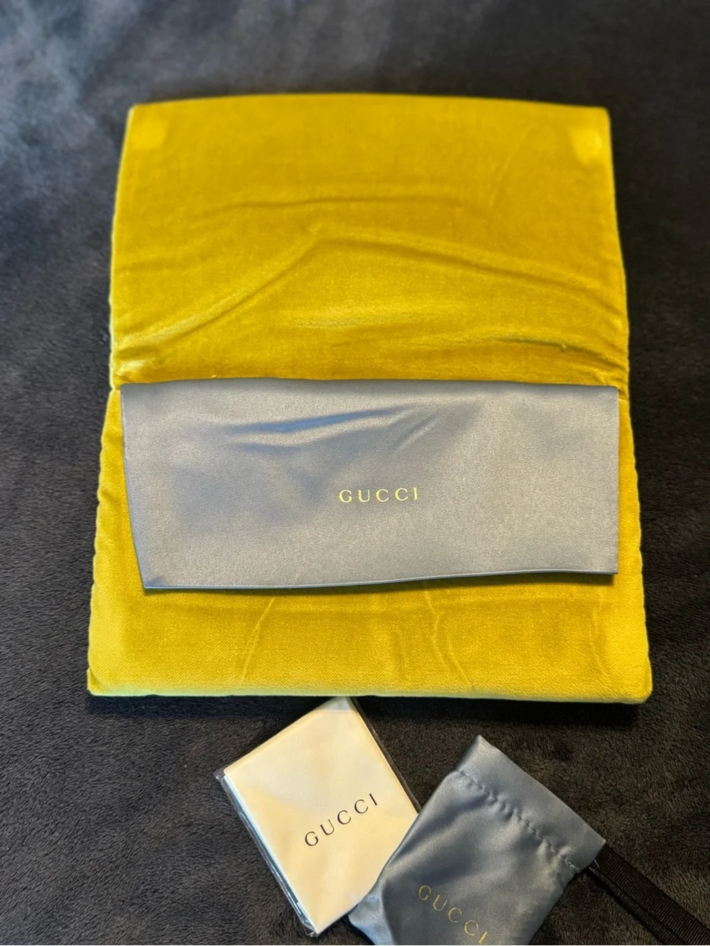 Gucci  Limited Edition Velvet Soft Padded Sunglass Case / Clutch NWOT
